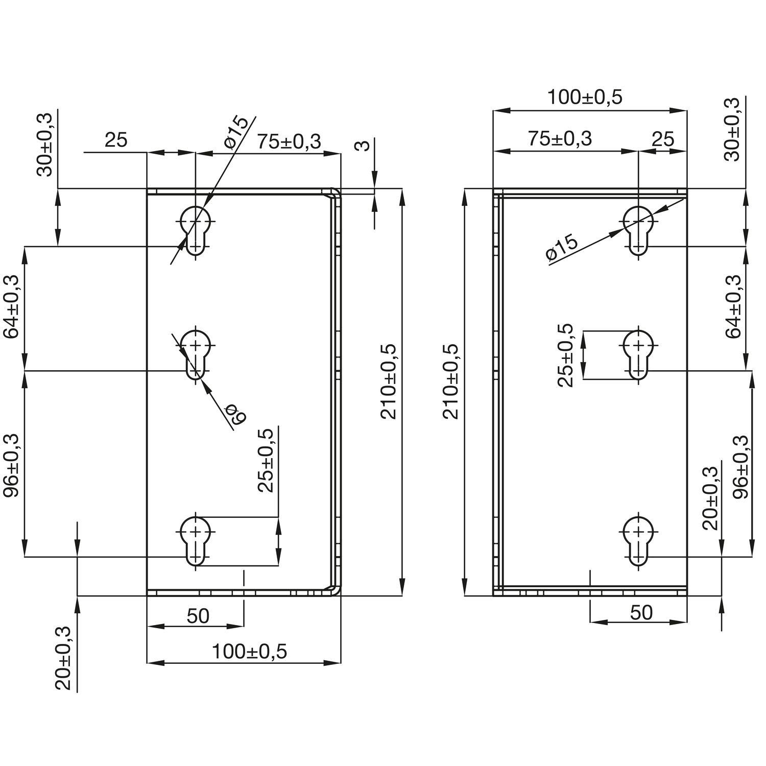 weITM Eckelement für Bettkasten, 100 x 210 x 100 mm, alugrau