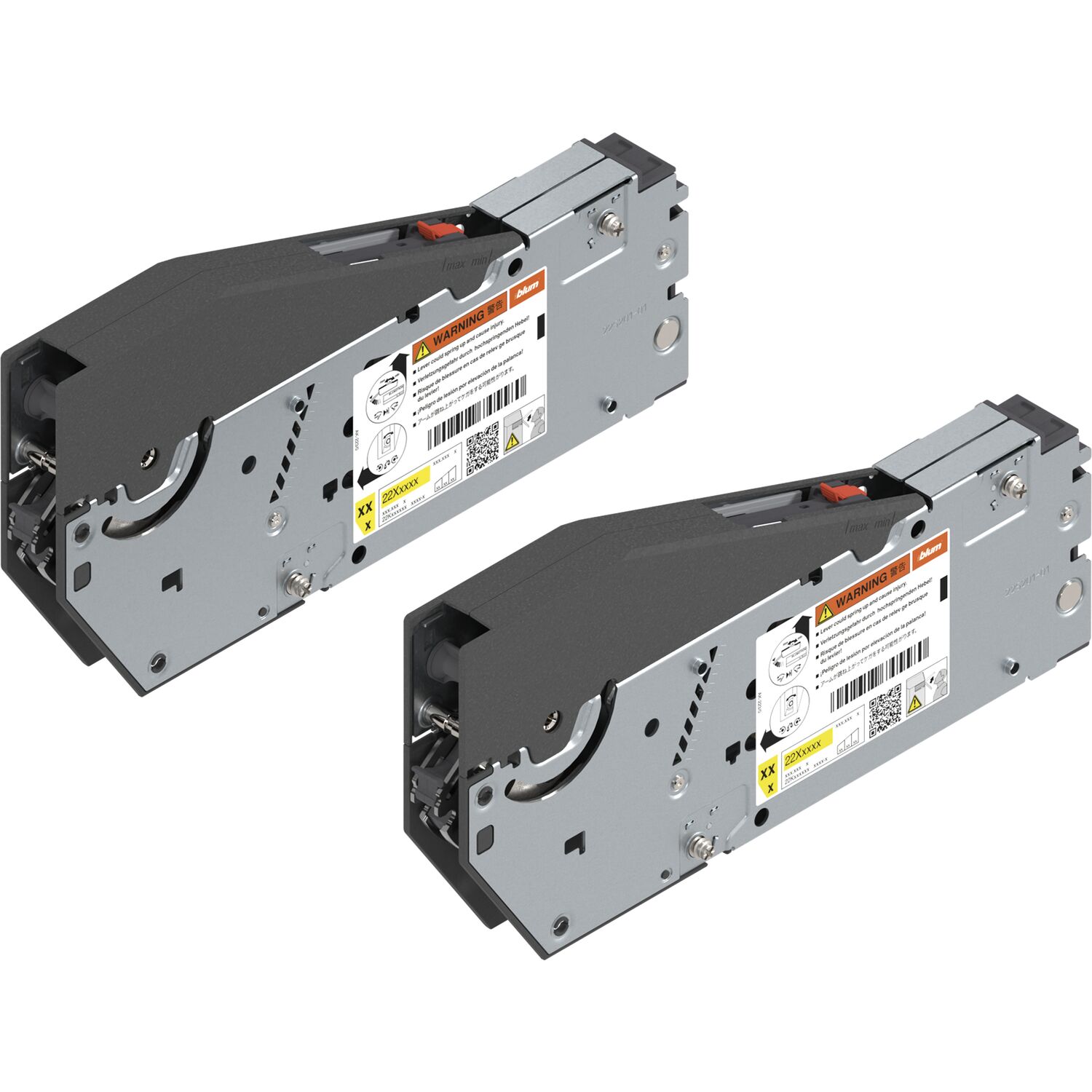 blum AVENTOS HS TOP Kraftspeicher-Set mit Systemschrauben, KH 350-540mm