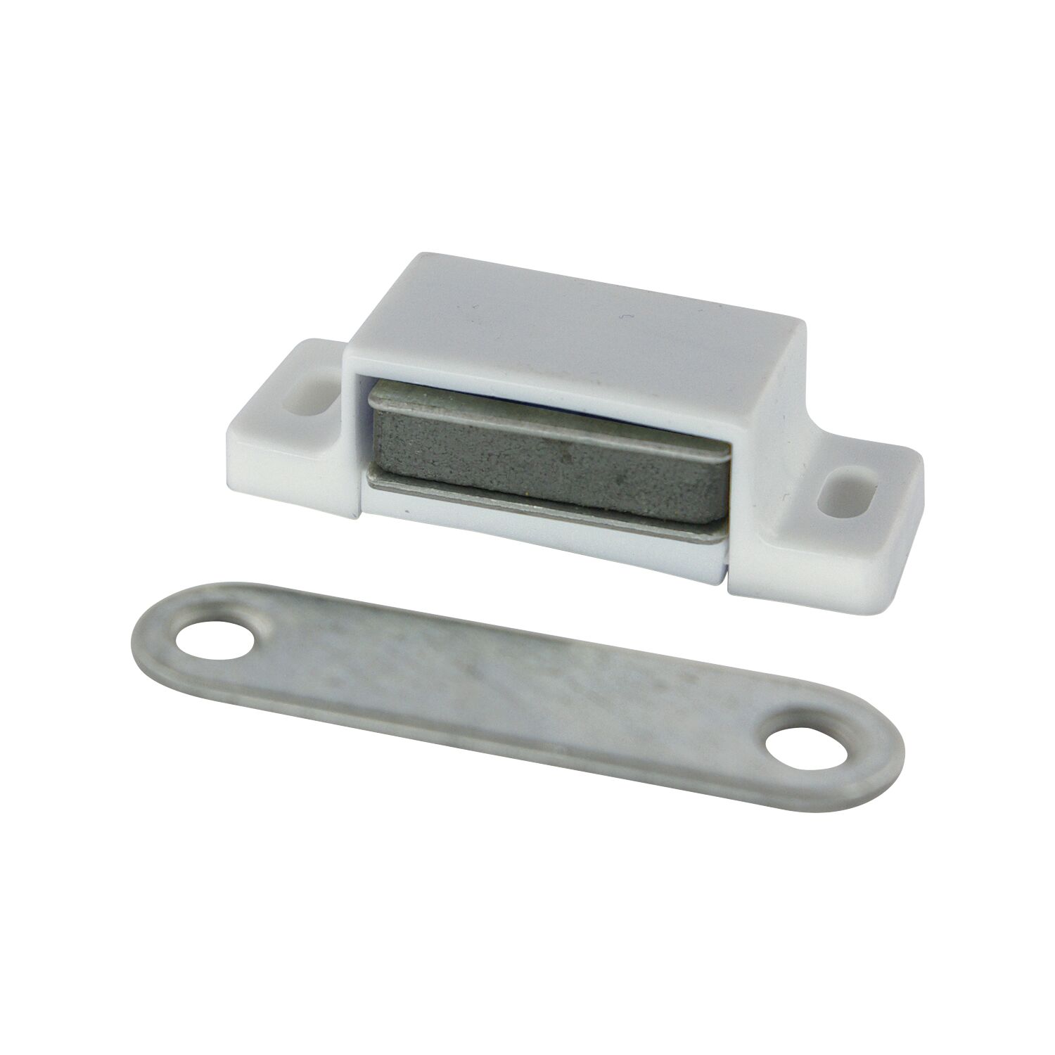 Maco #01.0782 Magnetschnapper M2 inkl. Gegenstück, Haltekraft 4kg, Kunststoff weiß