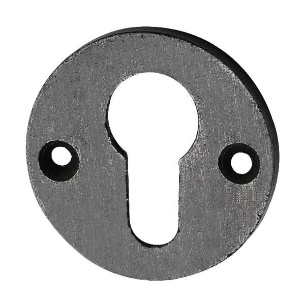 SCHÖRGHOFER Zylinderrosette PZ, ø 50 mm, Höhe 3 mm, Eisen verzinkt alt gebürstet