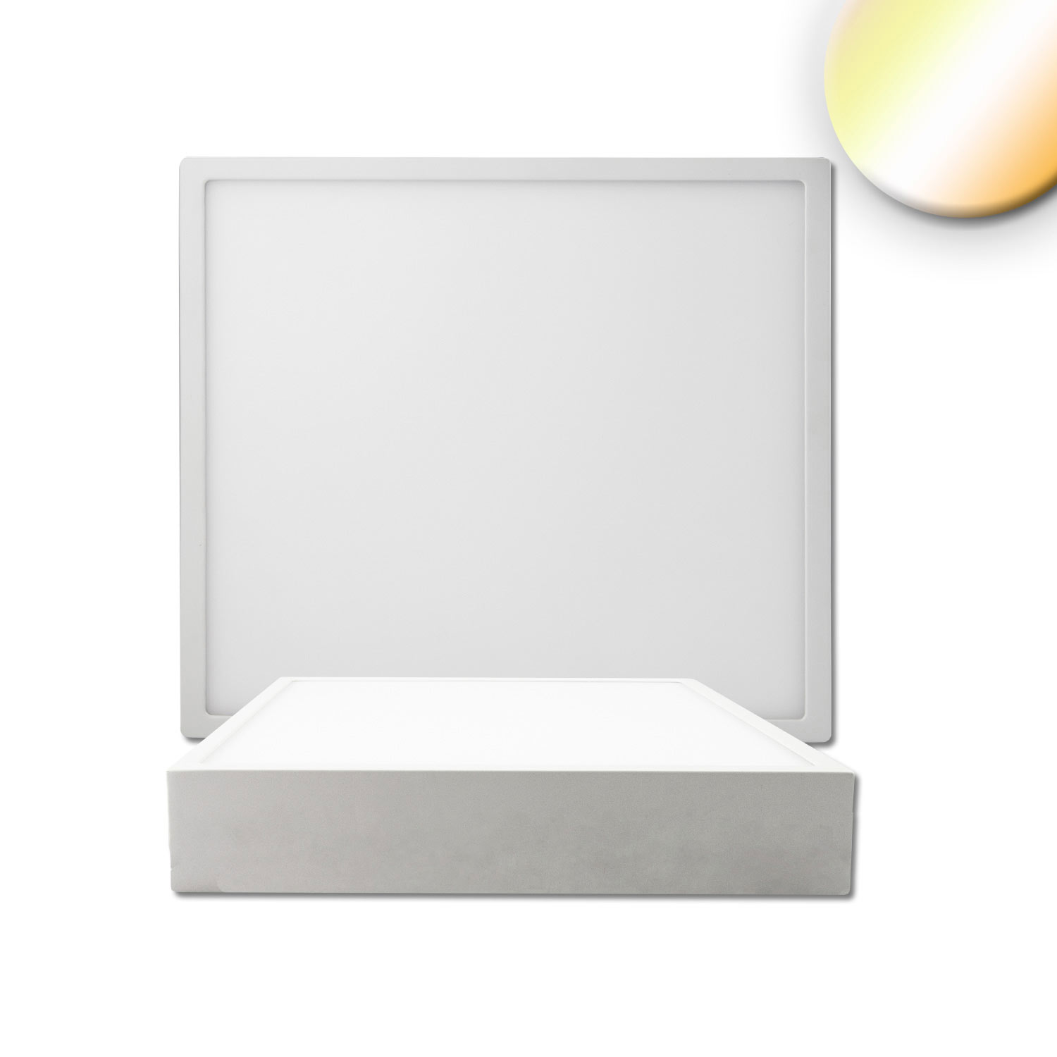 ISOLED LED Deckenleuchte PRO weiß 24W eckig 225x225mm ColorSwitch 2700|3000|4000K dimmbar