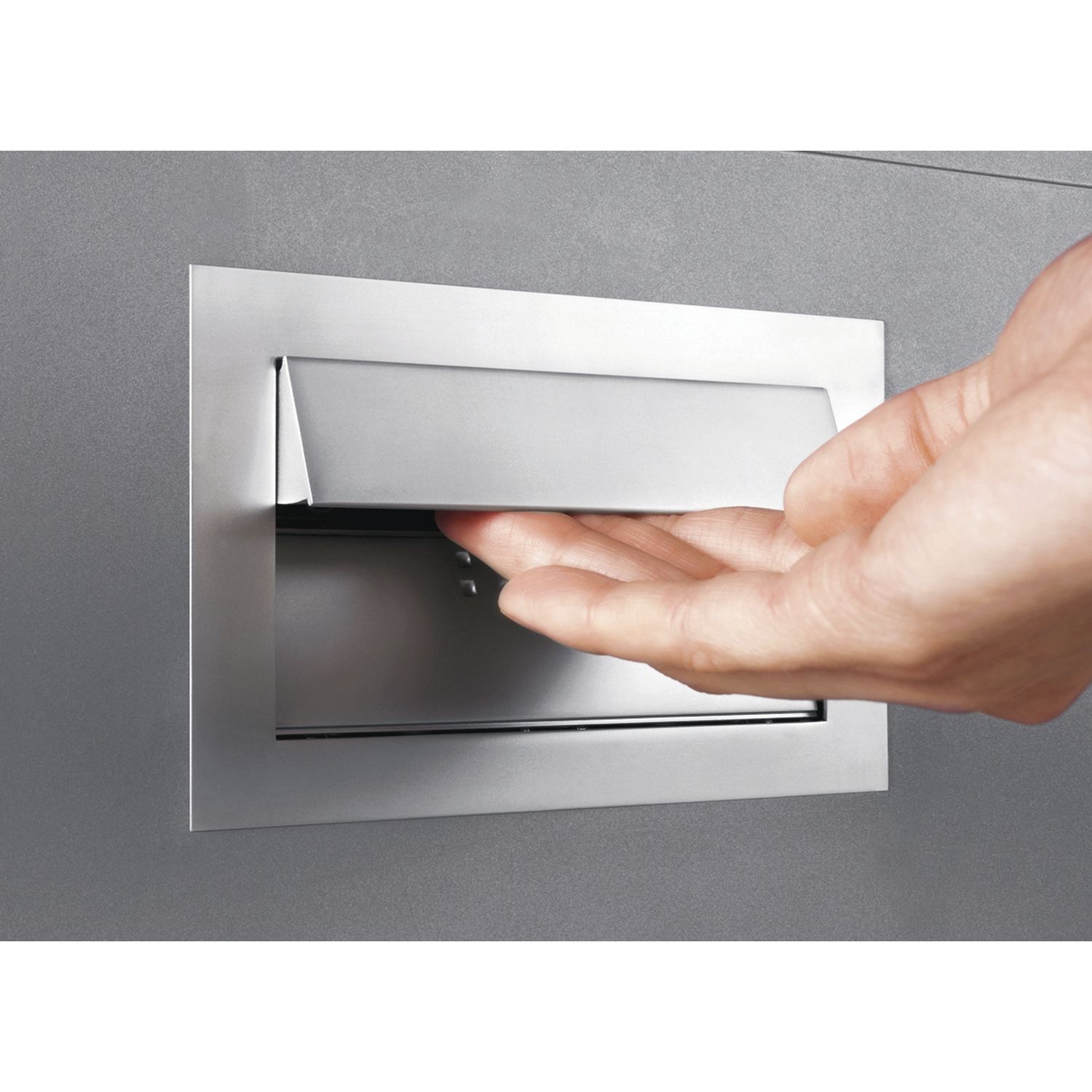 Klapp-Muschelgriff e-motion Standard Breite 112 Zinkdruckguss Edelstahl Effekt