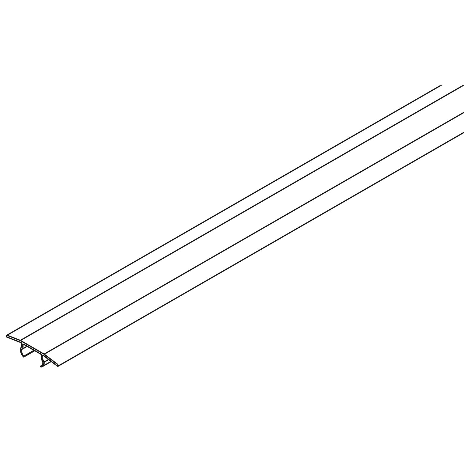Hawa HAWA Porta/Divido Einwegabdeckung zu Laufschiene L=2000 mm Kunststoff schwarz
