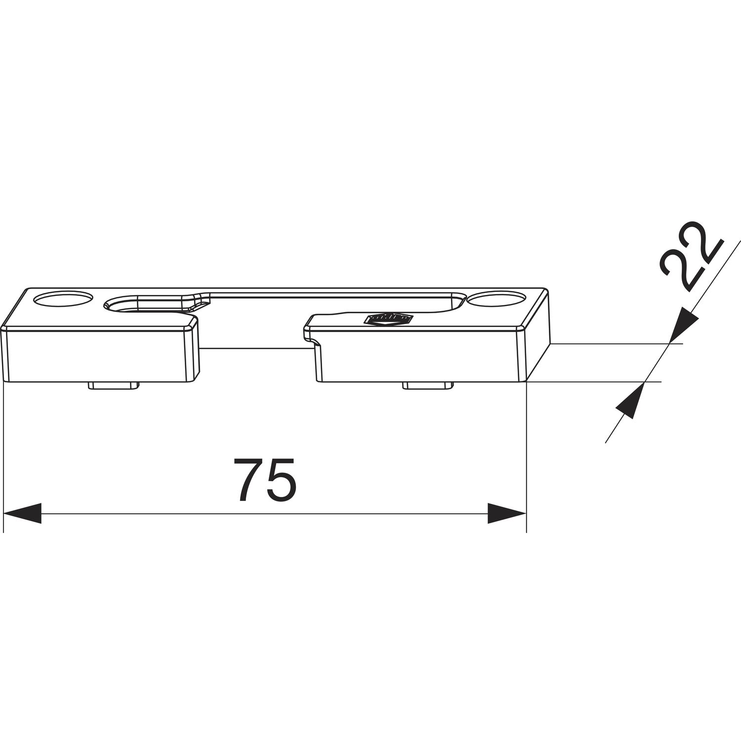 Maco #359399 MACO Kippschließteil PVC Bodenschwelle GKG 12/20-13 rechts silber (359399)