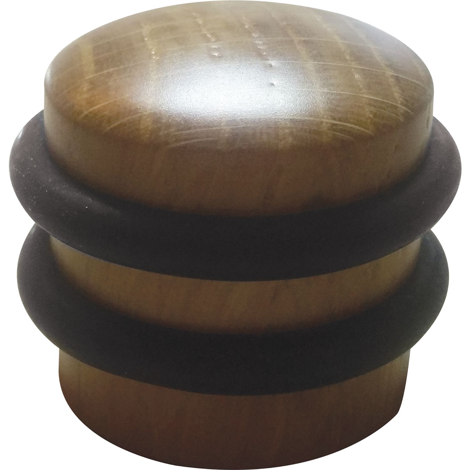 Bodentürpuffer - ø 40 mm, Höhe 34 mm, Anschlag 2 Gummiringe, Buche