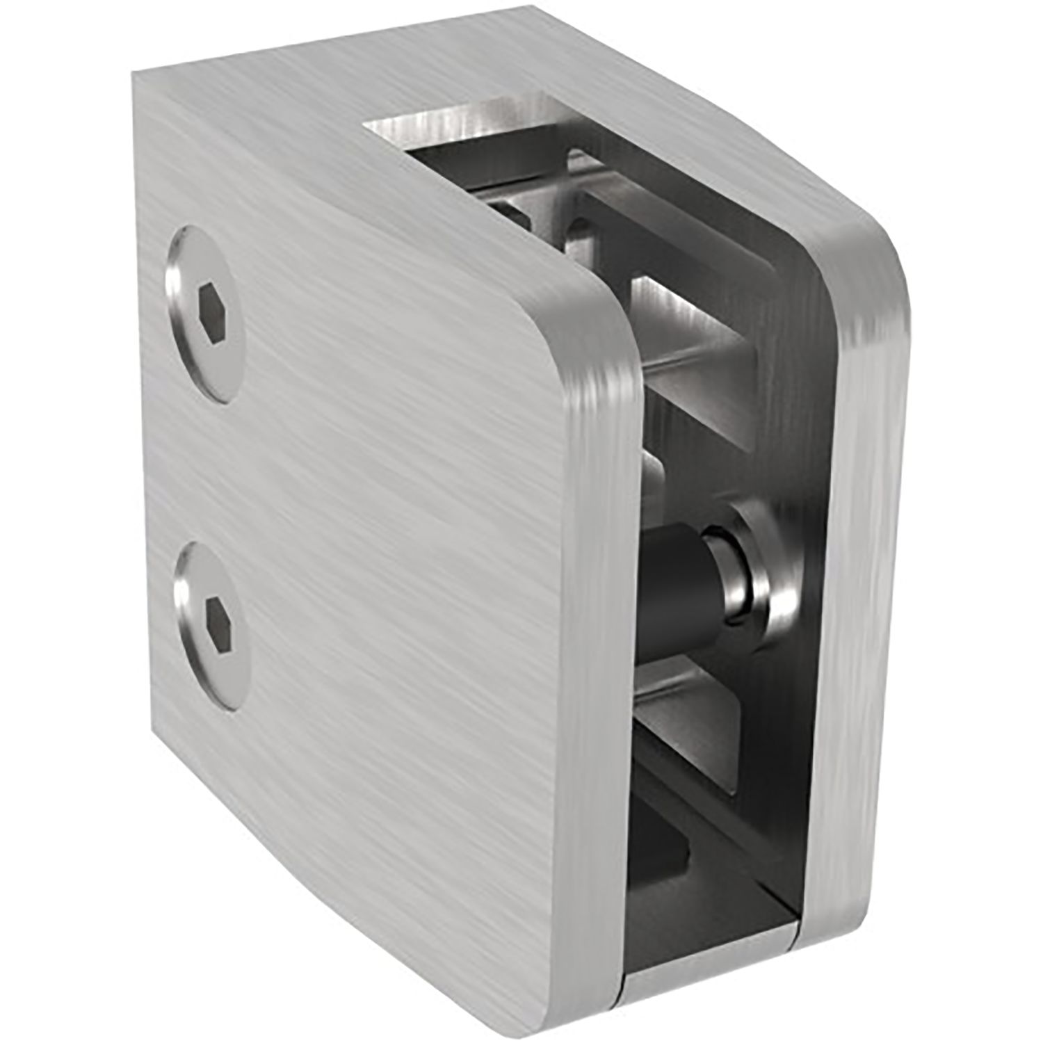 Economy Glasklemmbeschlag Mod. 26 für Vierkantrohr, eckig 53 x 52 x 32 mm,Zink