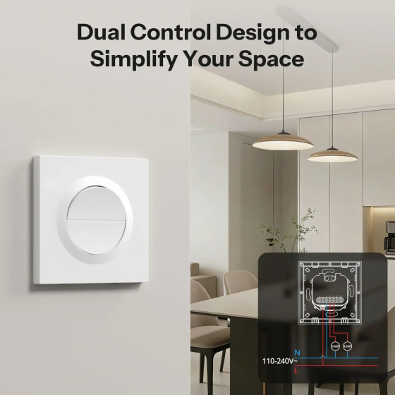 Sonoff Orb-ZBW2 Zigbee Doppelter Intelligenter Wandschalter MINI-ZB2GS-E