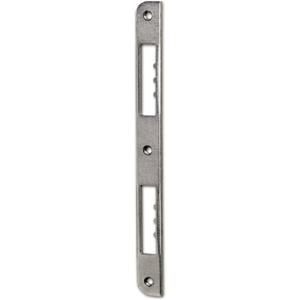 Schließblech R10 gerade einseitig abgerundet, 210x20x3 mm, Stahl verzinkt