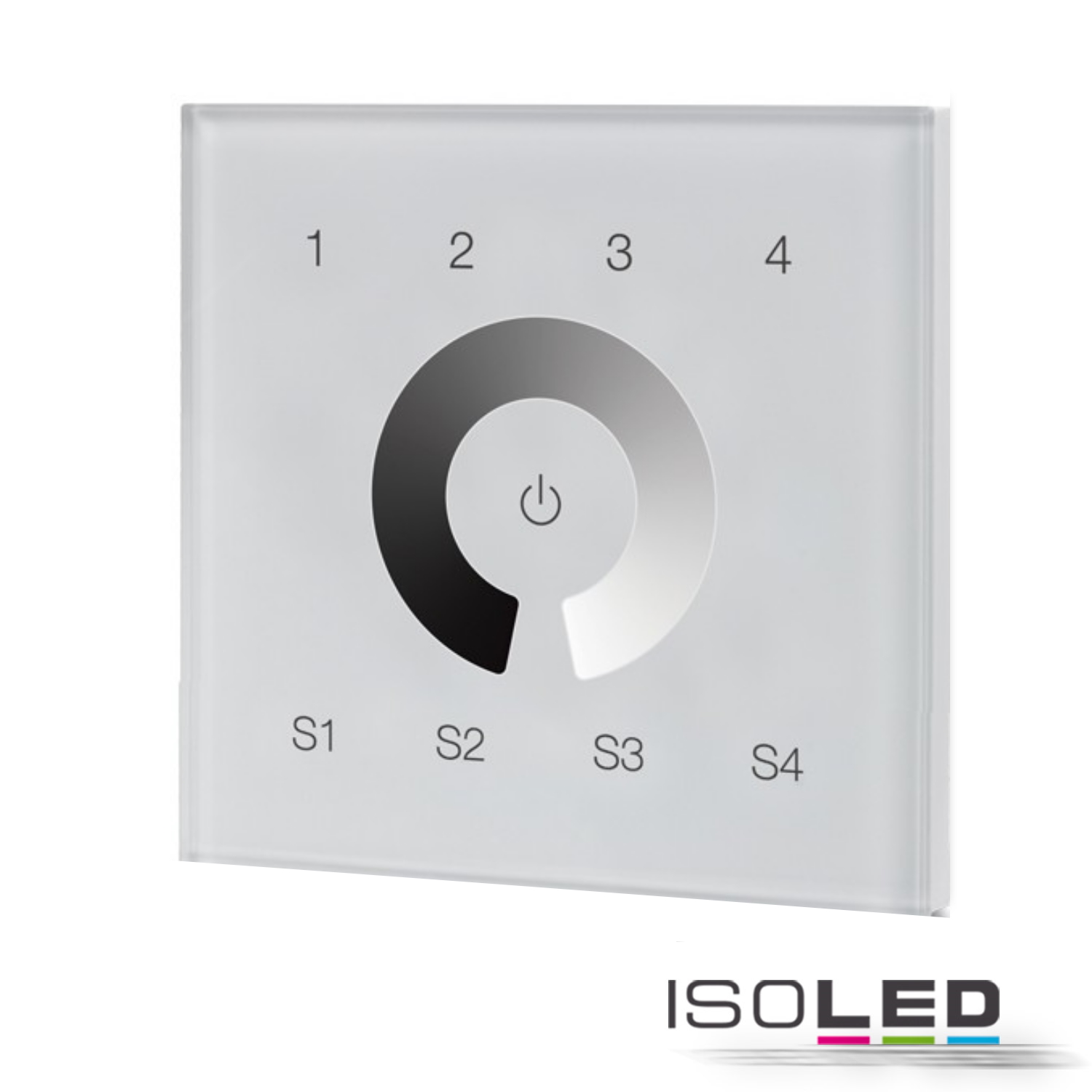 ISOLED DALI 4 Gruppen / 4 Szenen Einbau-Touch Master-Dimmer weiß 230V AC oder DALI-Bus Spannung