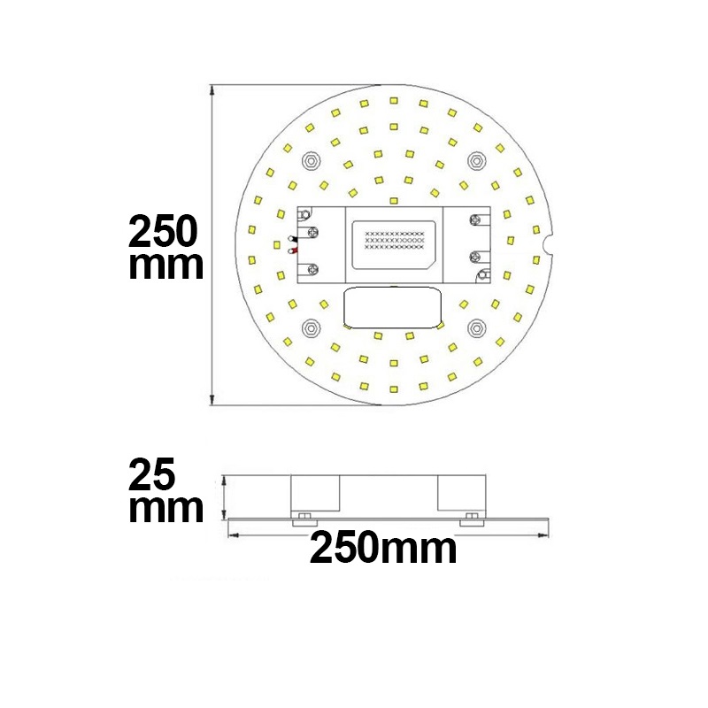 ISOLED LED Umrüstplatine ColorSwitch 2600|3100|4000K 250mm 25W mit Magnet