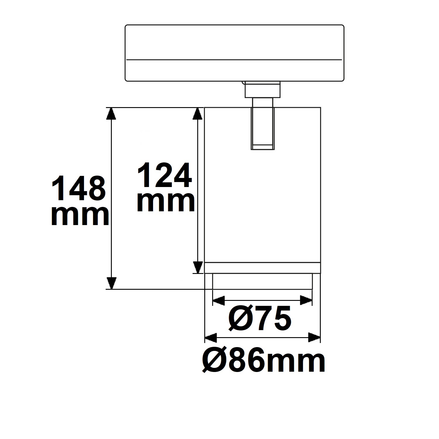 ISOLED 3-Phasen Schienen-Strahler fokussierbar 42W 20°-70° schwarz matt 3000K CRI92