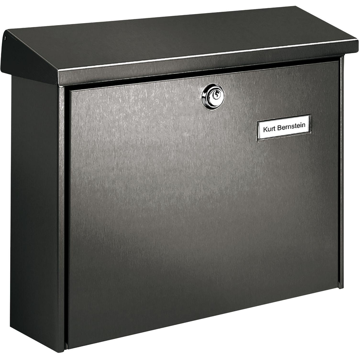 BURG Aufhängebriefkasten JOURNAL - Stahlblech eisenfärbig BURG Aufhängebriefkasten JOURNAL - Stahlblech verzinkt silberfärbig