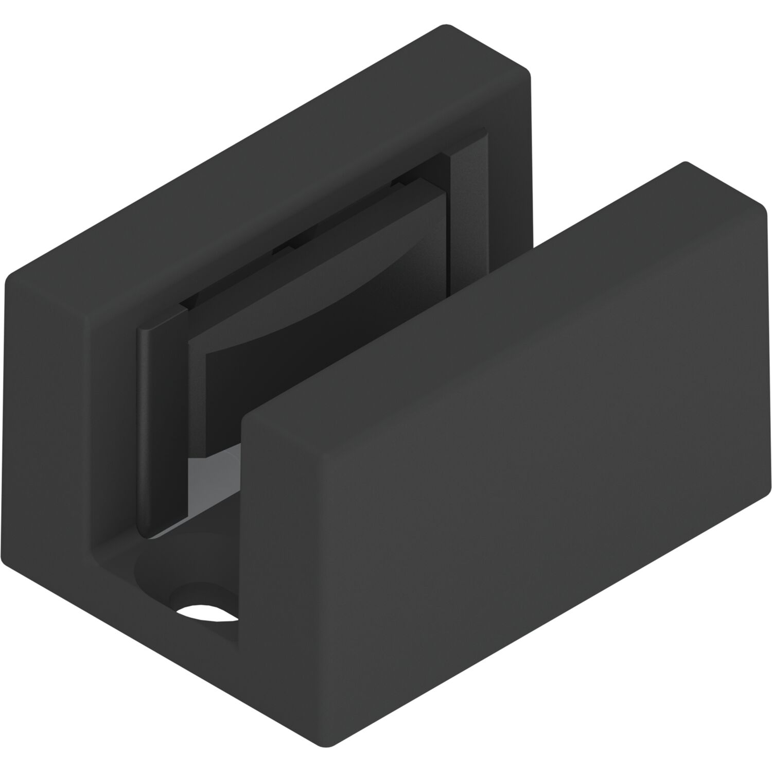 HELM Bodenführung SmartGuide G spielfrei für Glas 8-12,76 mm schwarz matt