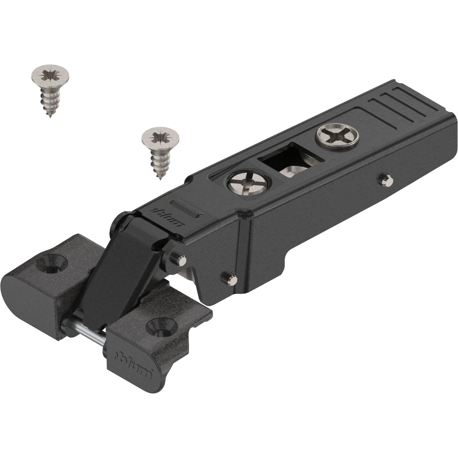 blum CLIP top ONYX Alurahmenscharnier 95°, gerade mit Feder, Schrauben