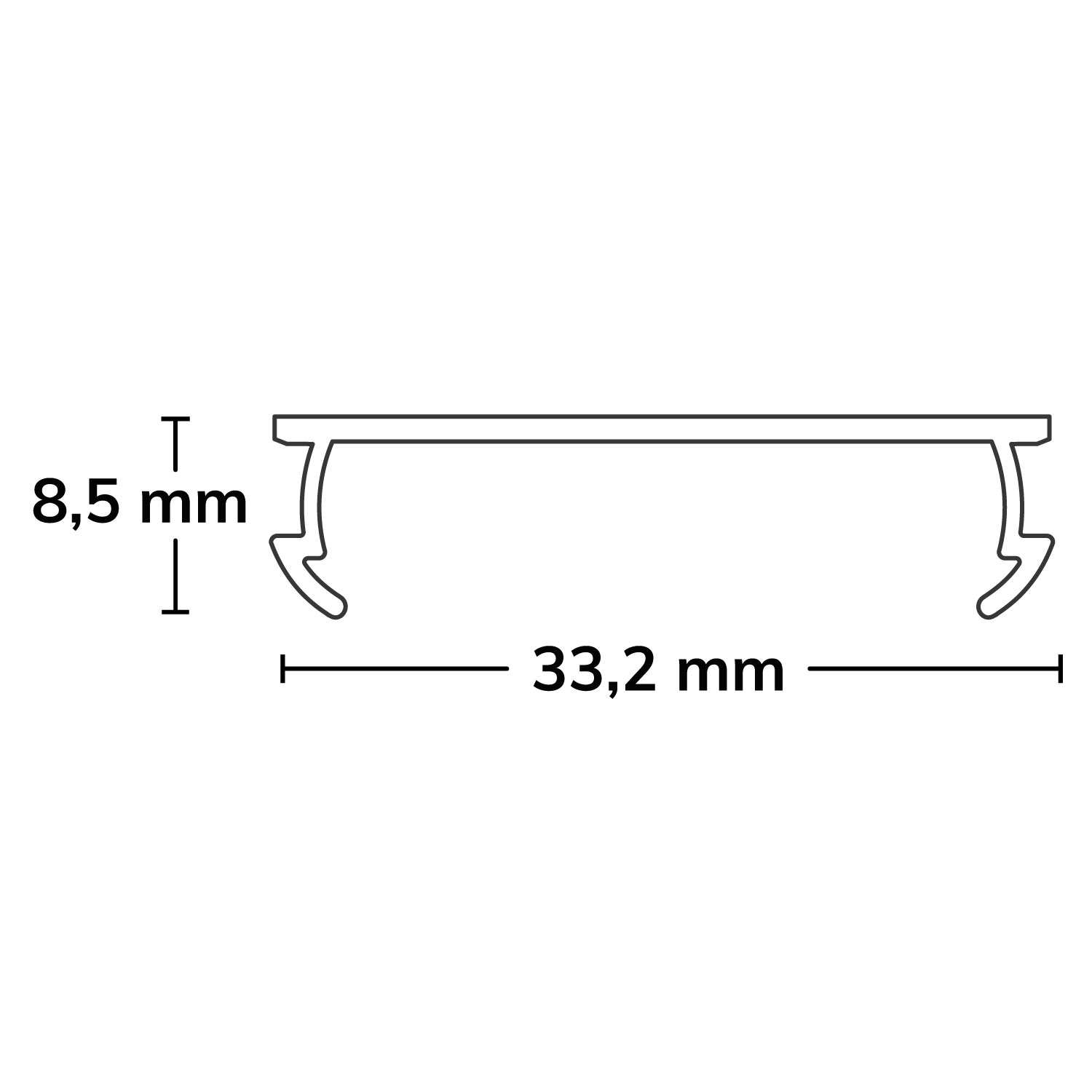 ISOLED Abdeckung COVER29 opal/satiniert für Profil LAMP30 V1+V2 200cm