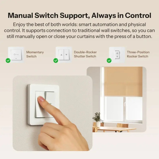 Sonoff Zigbee Intelligenter Rollladen-Schalter MINI-ZBRBS