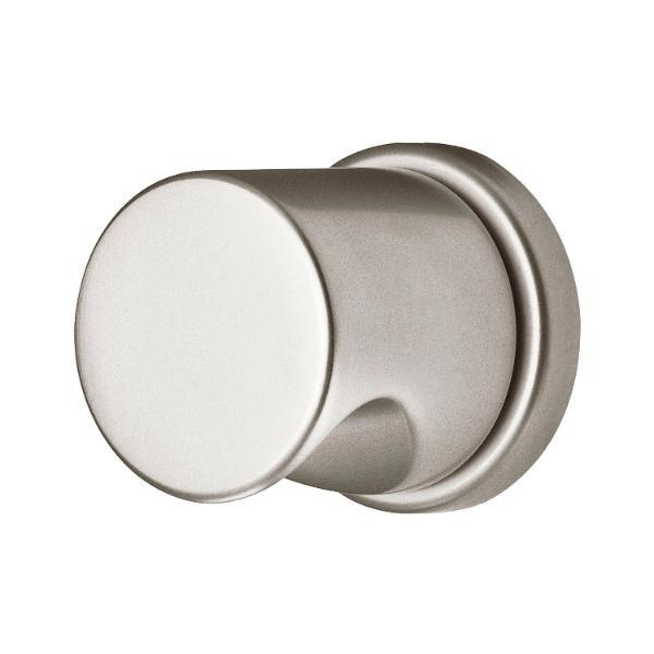 Grundmann GEOS Türknopf Zylinderform fest auf Rosette, Edelstahl