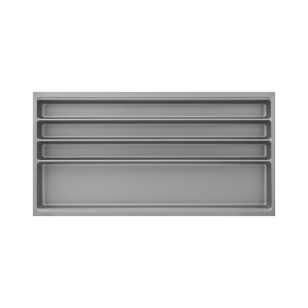 Agoform Besteckeinsatz Scoop II Korpusbreite 900mm Kunststoff silberfarbig