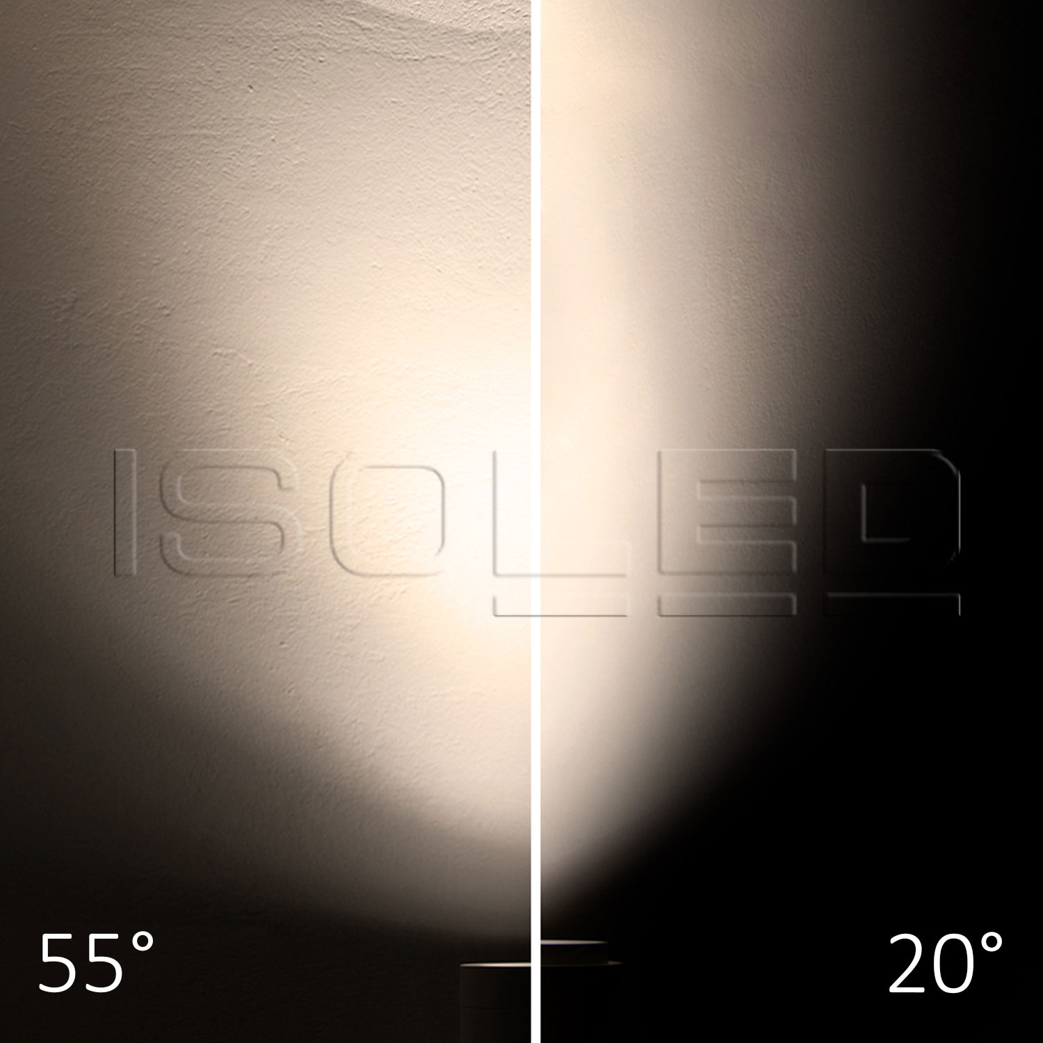 ISOLED 3-Phasen Schienen-Strahler fokussierbar 8W 20°-55° weiß matt 3000K