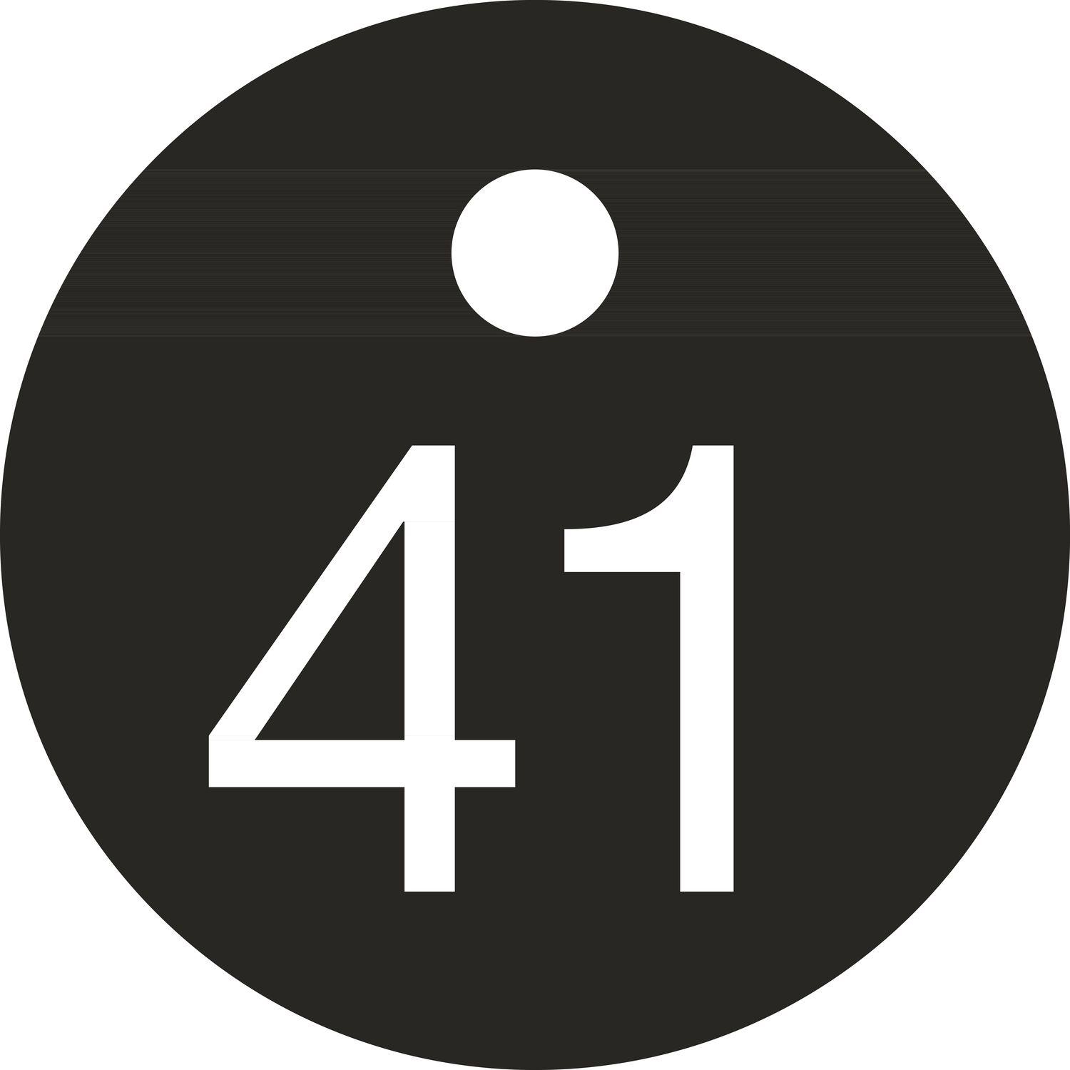 Schlüsselnummer - ø 25, Nummer 41, Aluminium schwarz eloxiert
