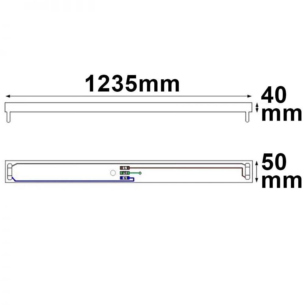ISOLED Halterung für T8 Röhren 120cm verkabelt ohne VG