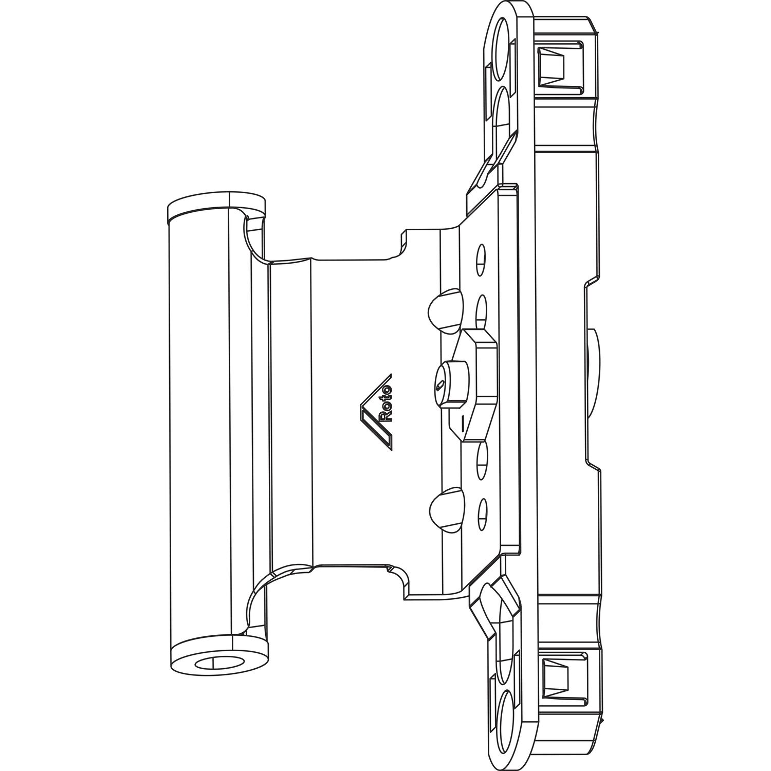 Roto ROTO NX Dreh-/Kippflügelfalzband P mit Nutführung 12/20-13 silber