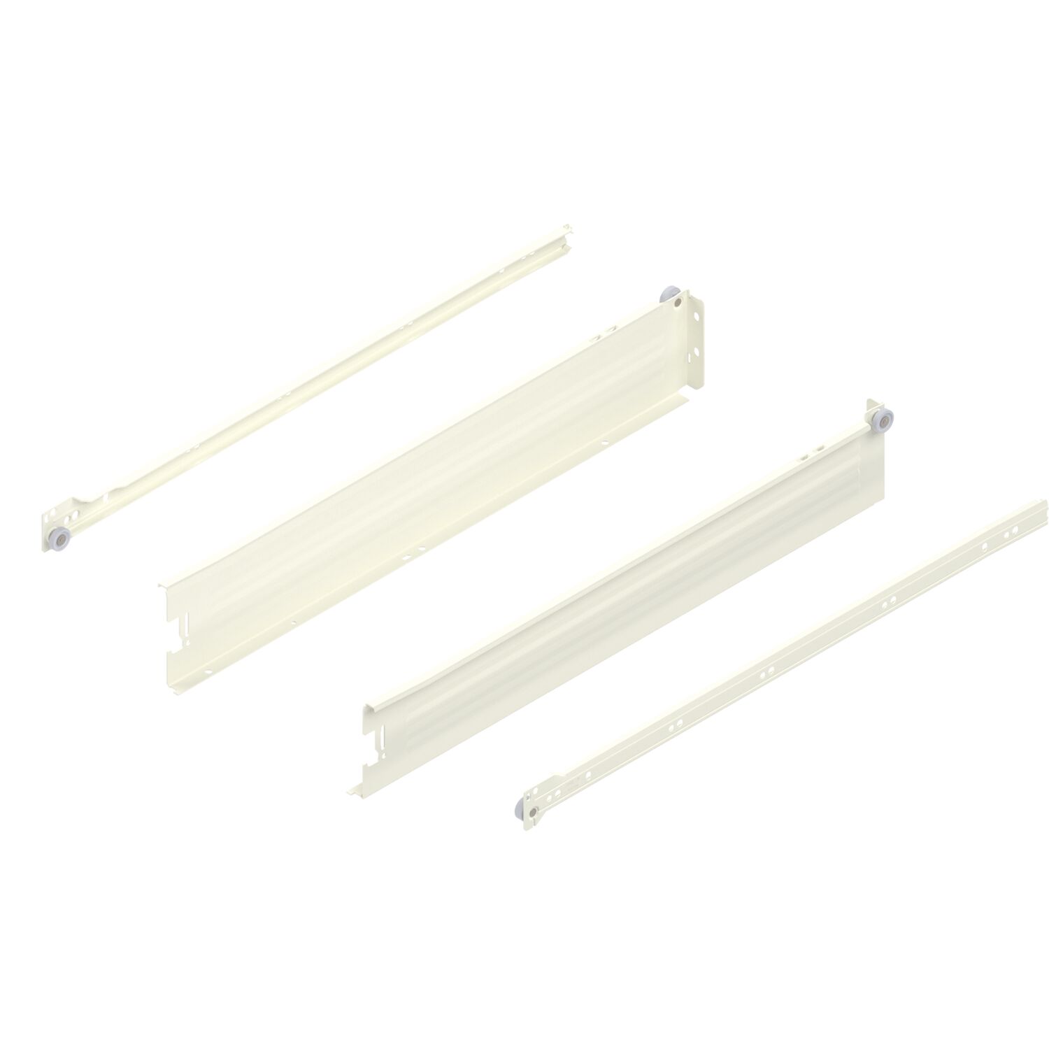 blum METABOX M Zarge 320 Schraubversion Teilauszug Nennlänge 550mm cremeweiß