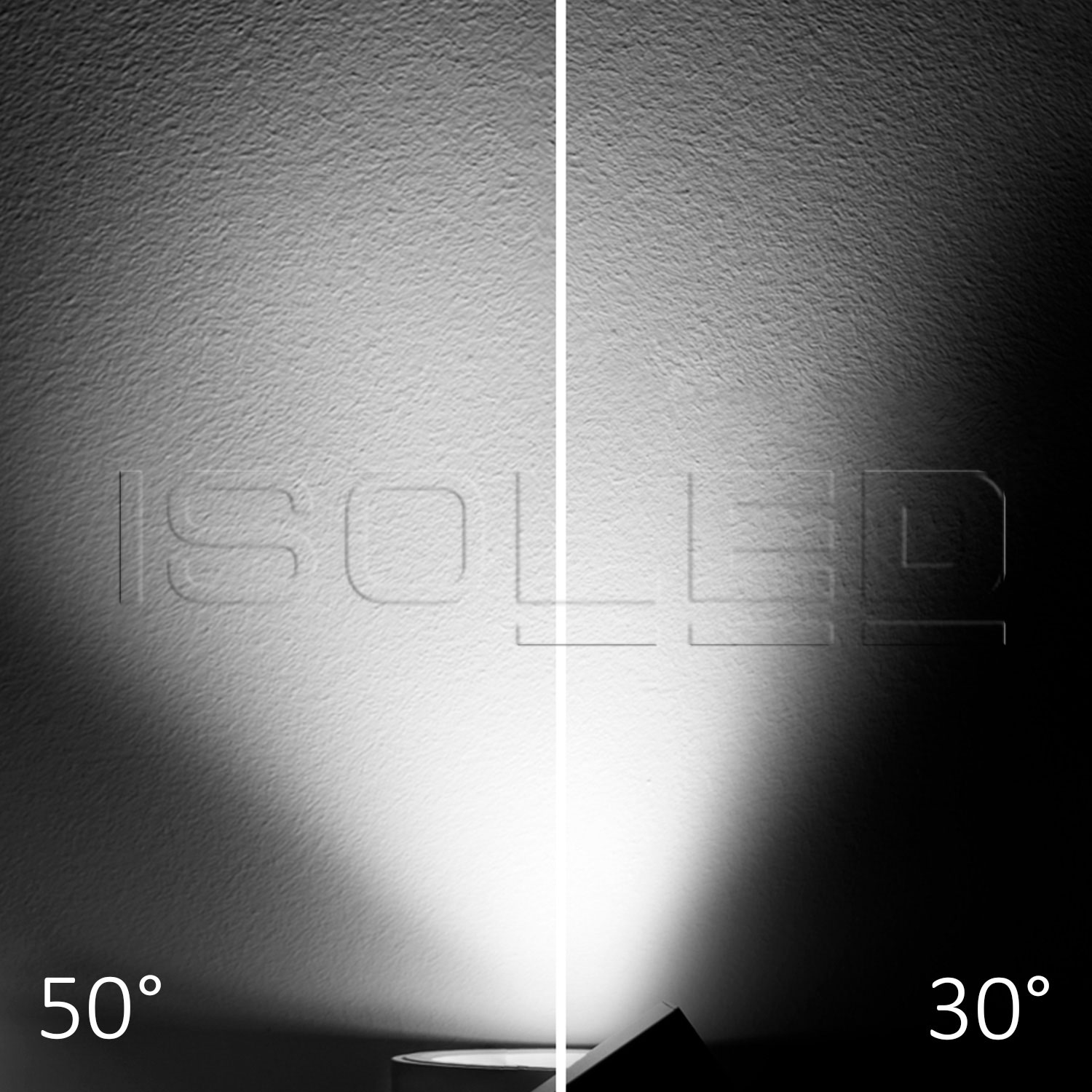 ISOLED 3-Phasen Schienen-Strahler fokussierbar 30W 30°-50° schwarz matt 4000K dimmbar