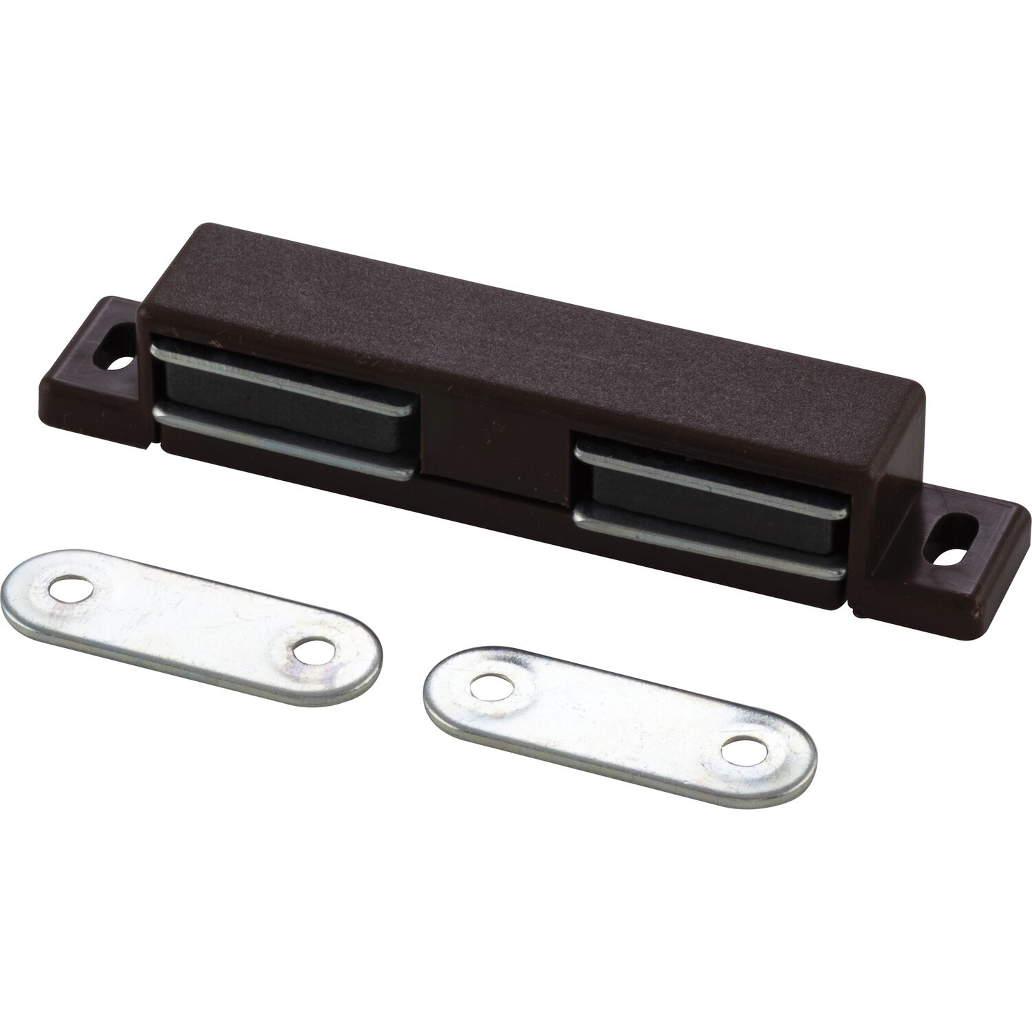 Maco #13.0659 Doppelmagnetschnapper Type 4.2, Haltekraft 4 kg, 2 Loch, Kunststoff braun