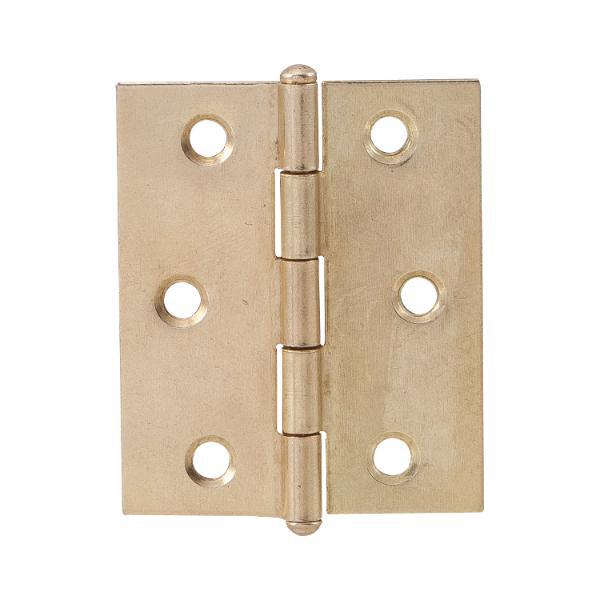 Metalurgia Knopfscharnier - leichte Ausführung 50 x 40 mm, Messing poliert