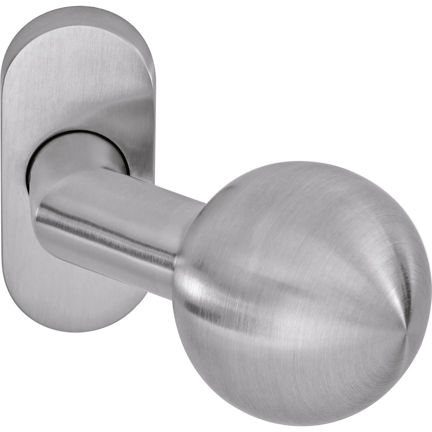 Ogro OGRO Türknopf RENOVI 3548 VOFS,Rosette 30x68x10,gekröpfter Knopf,silber eloxiert