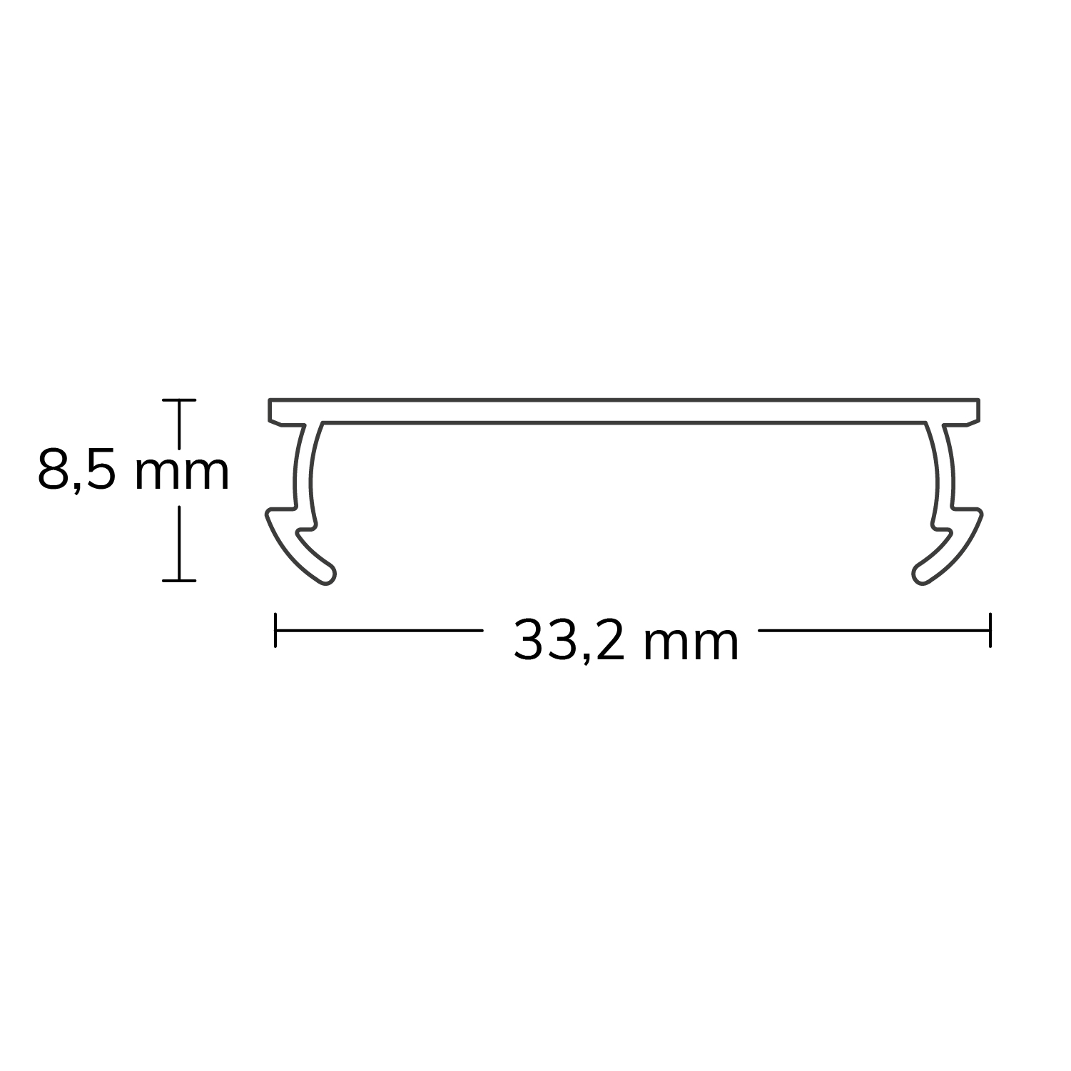 ISOLED Abdeckung COVER61 opal+ für Profil LAMP30 V1+V2 300cm