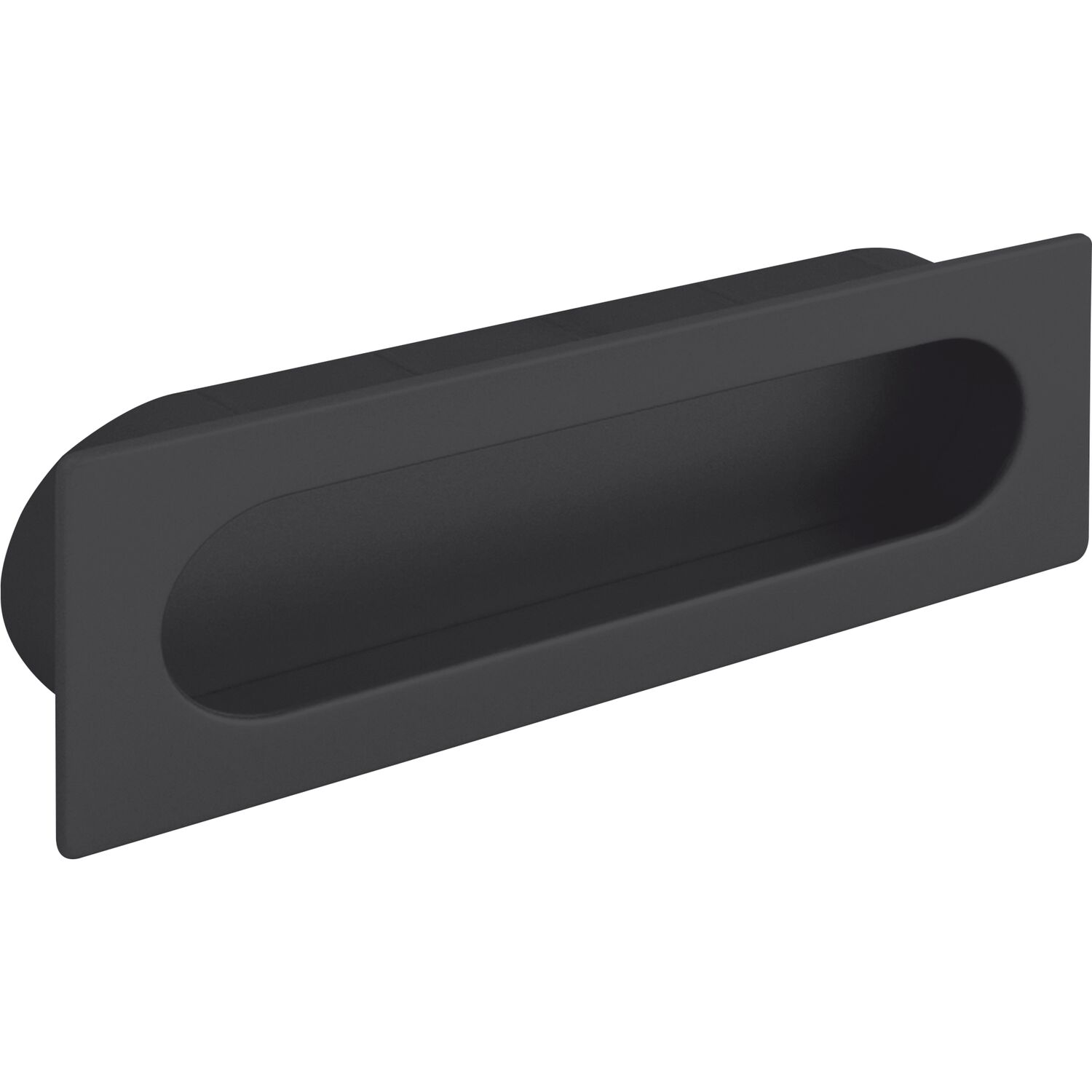 SIRO Muschelgriff Azan Breite 125mm Einlassmaß 121x39mm zink schwarz matt