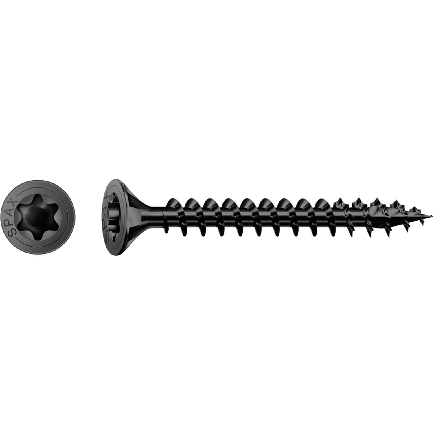 Spax Senkkopf 5.0x20 VG Torx 20 verzinkt schwarz mit Bewertung / Kleinpackung (200Stk)