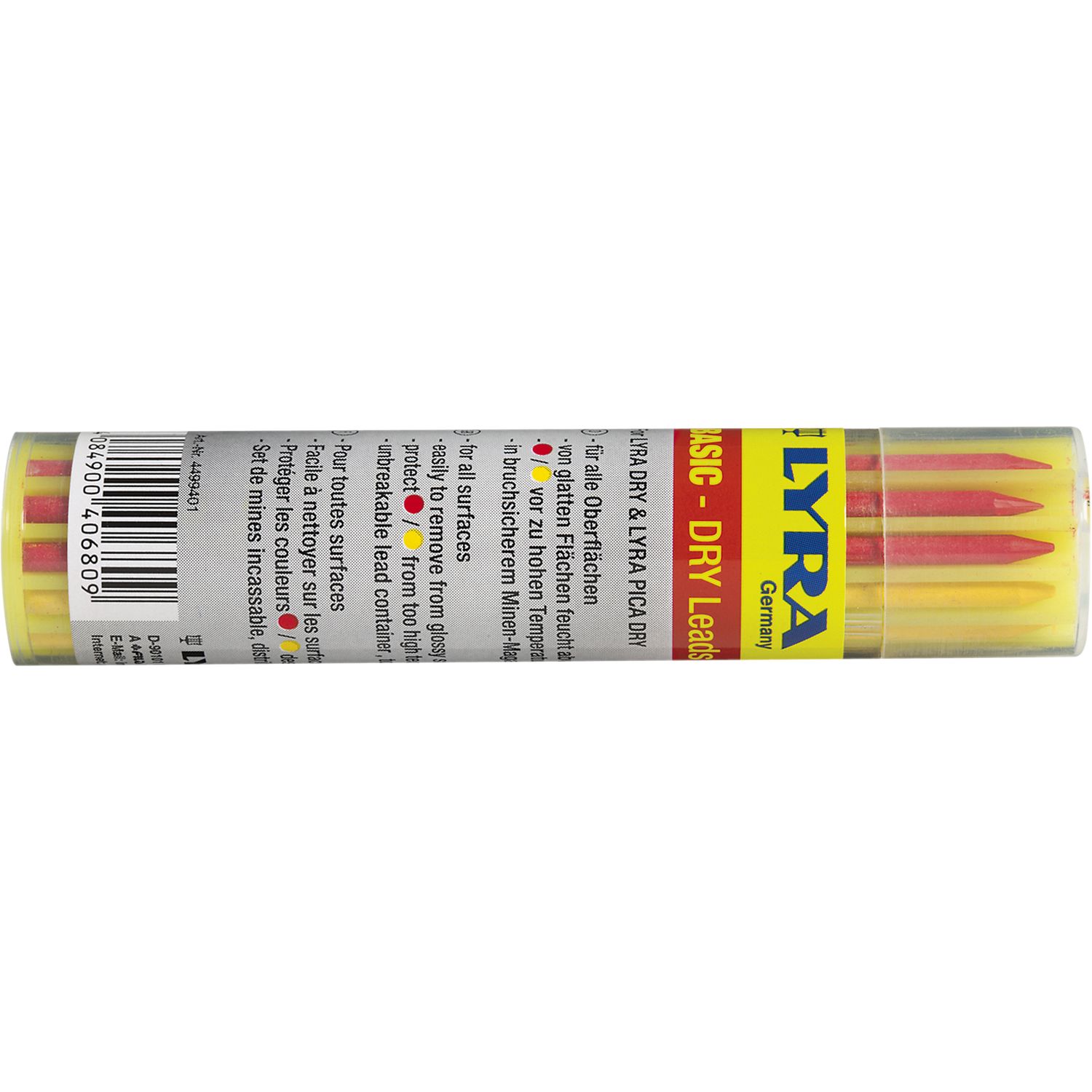 Lyra Ersatzminen-Set graphit/rot/gelb z. Tieflochmarker Lyra Dry Profi LED/12 St