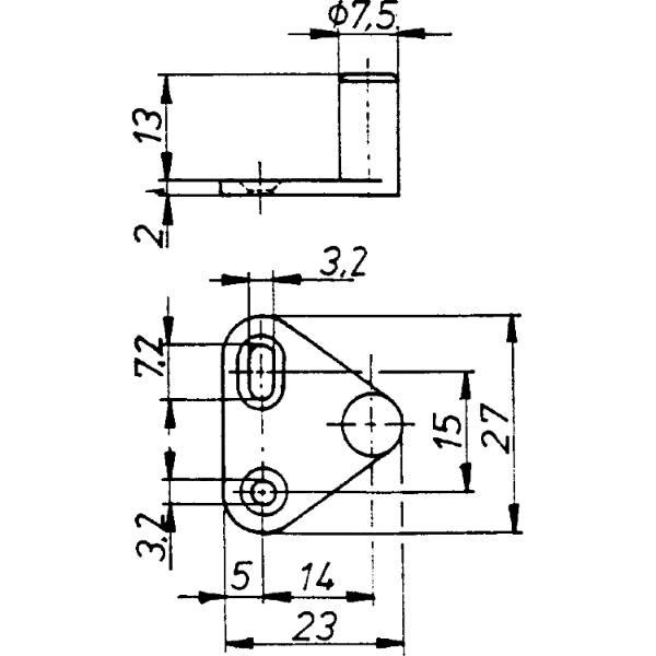 Hettich Prestige 2000 Zylinder-Drehstangenschloss Z23 Set Dornmaß 25 L20 vernickelt