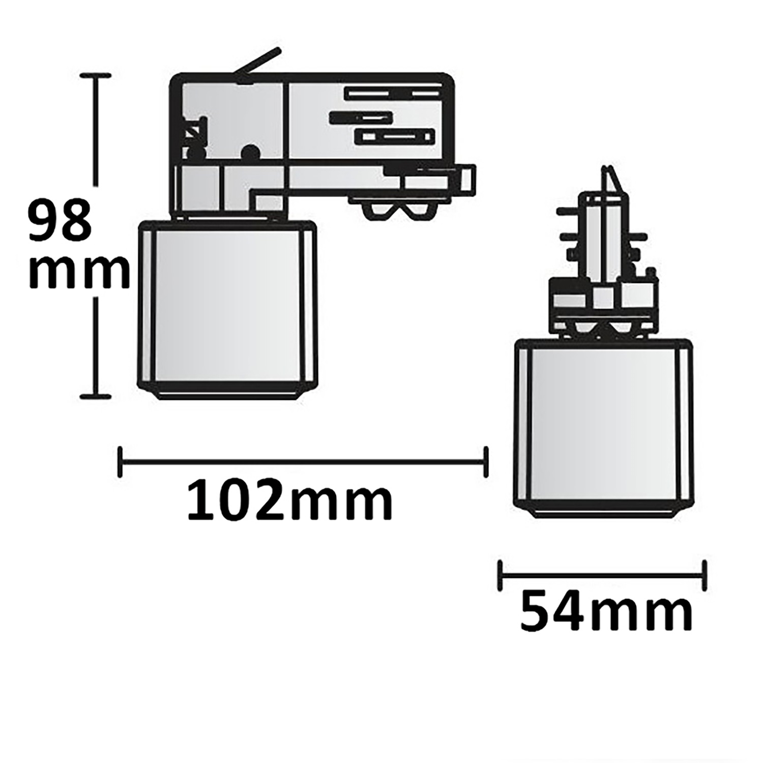 ISOLED 3-Phasen Adapter mit Schutzkontaktstecker schwarz inkl. 6A Sicherung
