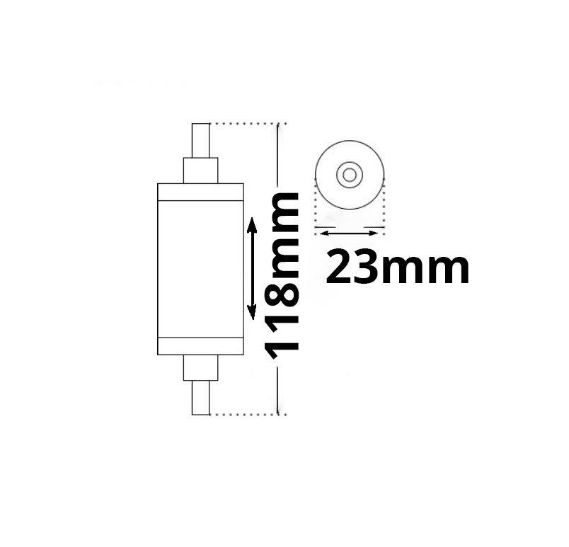 ISOLED R7s LED Stab SLIM 10W L: 118mm warmweiß dimmbar