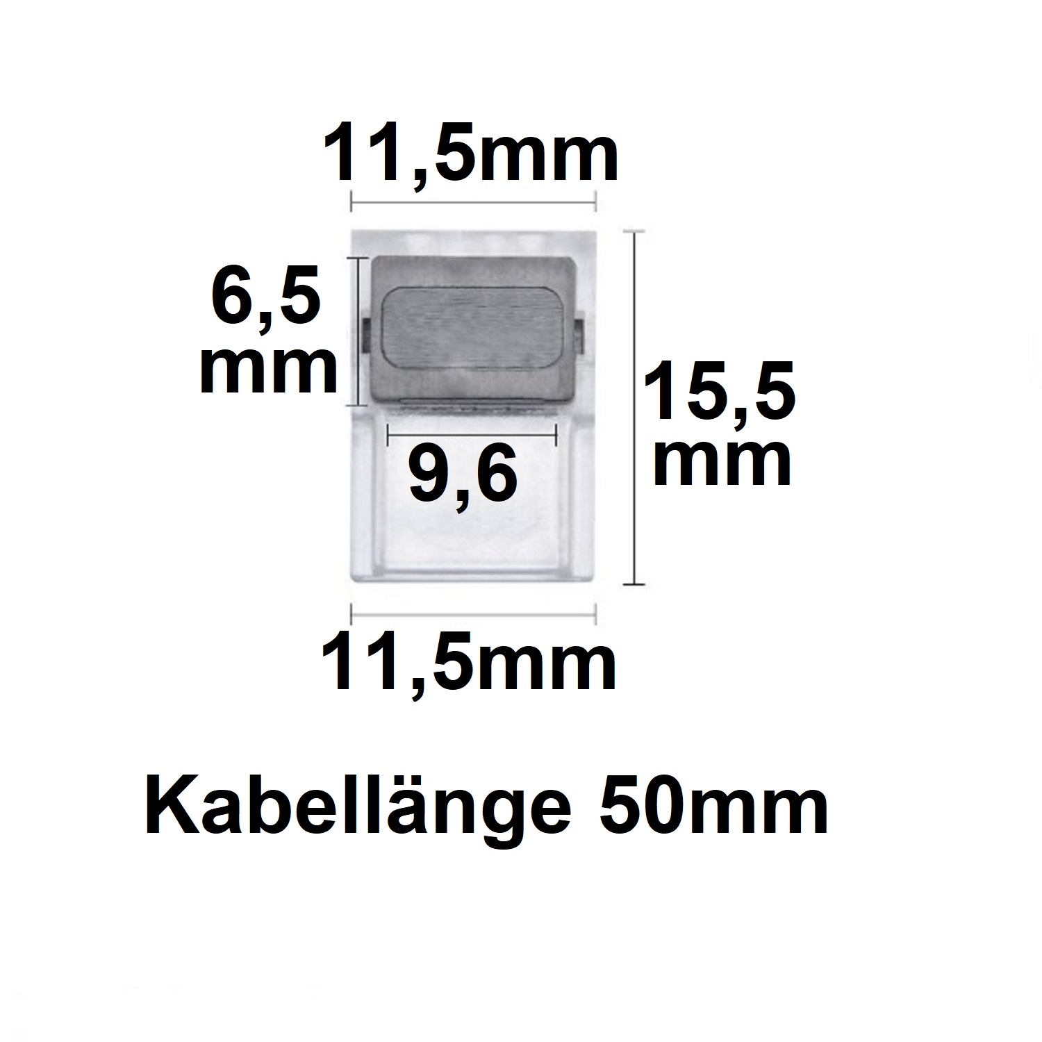 ISOLED Kontakt-Verbinder mit Kabel (max. 5A) K1-210 für 2-pol. IP20 Flexstripes mit Breite 10mm Pitc