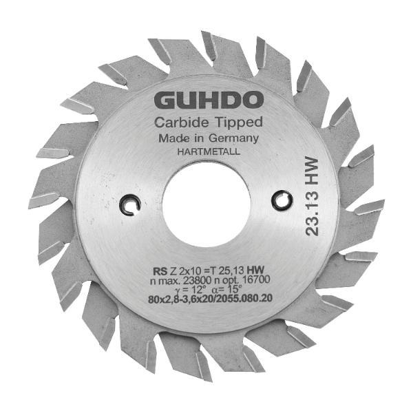 GUHDO HW-Ritzkreissägeblatt für STRIEBIG 80x2,8-3,6x20 mm Z2x10 V/FZ