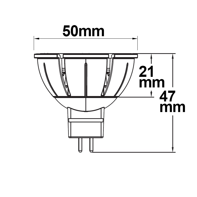 ISOLED MR16 Vollspektrum LED Strahler 7W COB 36° 2700K dimmbar