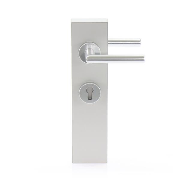 Hoppe Drückergarnitur AMSTERDAM auf Rosette PZ, 37-47, Aluminium silber eloxiert