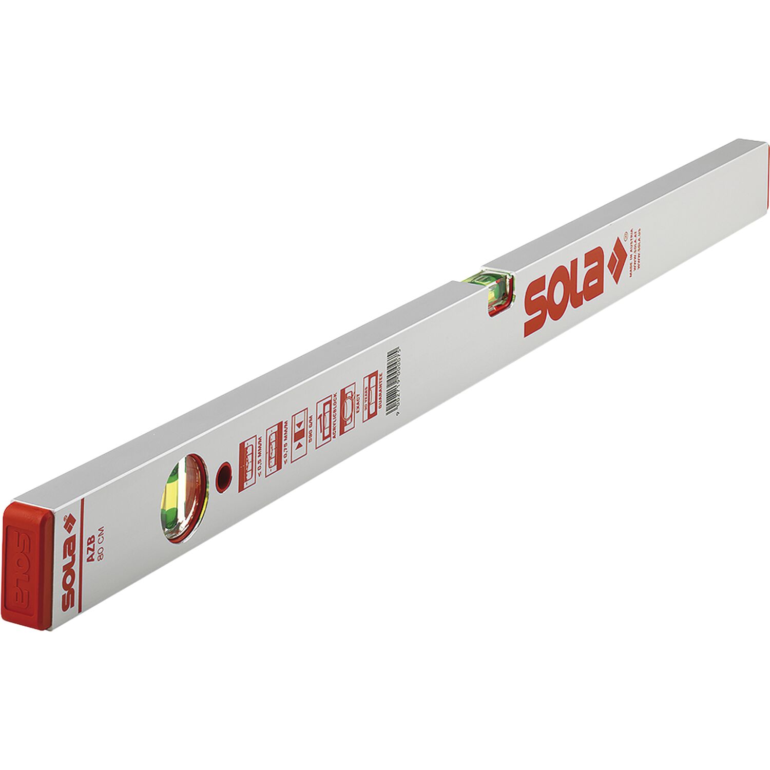Sola Wasserwaage AZB silbereloxiert Länge 200 mm