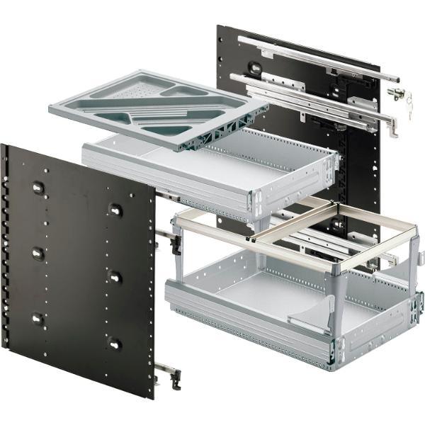 HETTICH Systema Top 2000 Schnellmontage-Set Sil Sys,Voll-/Überauszug,ET 530, alu ()