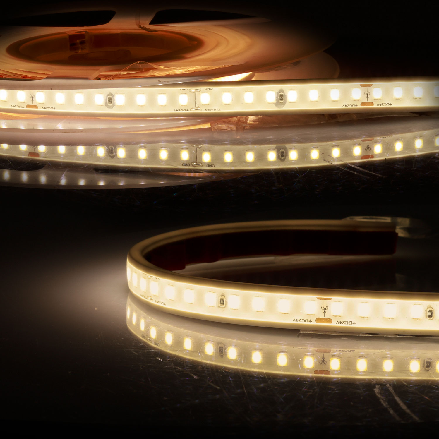 ISOLED LED AQUA927 PU Linear Flexband 24V DC 12W IP68 2700K 135 lm/W 5m Rolle 160 LED/m