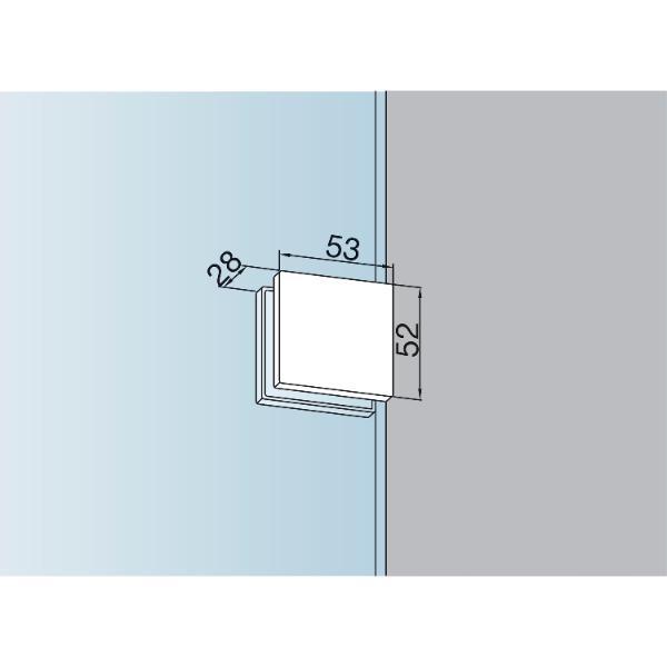 DORMA-Glas DORMA-Glas Schraubhalterung PT 90, Glasstärke 10 mm, silber eloxiert (07.021)