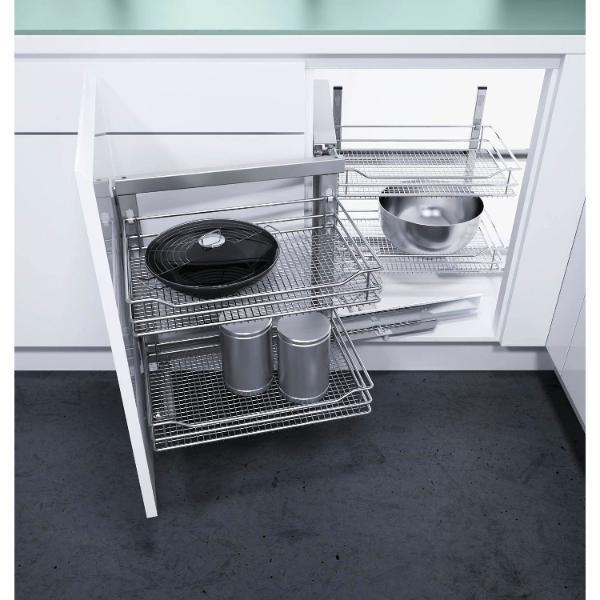 Vauth-Sagel VS COR Fold Eckauszug Set Saphir KB 900 mm rechts Silber