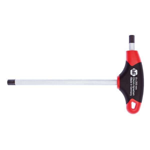 HaFu Sechskant Stiftschlüssel 2K T-Griff mit Seitenabtrieb 10,0 mm Länge 175 mm