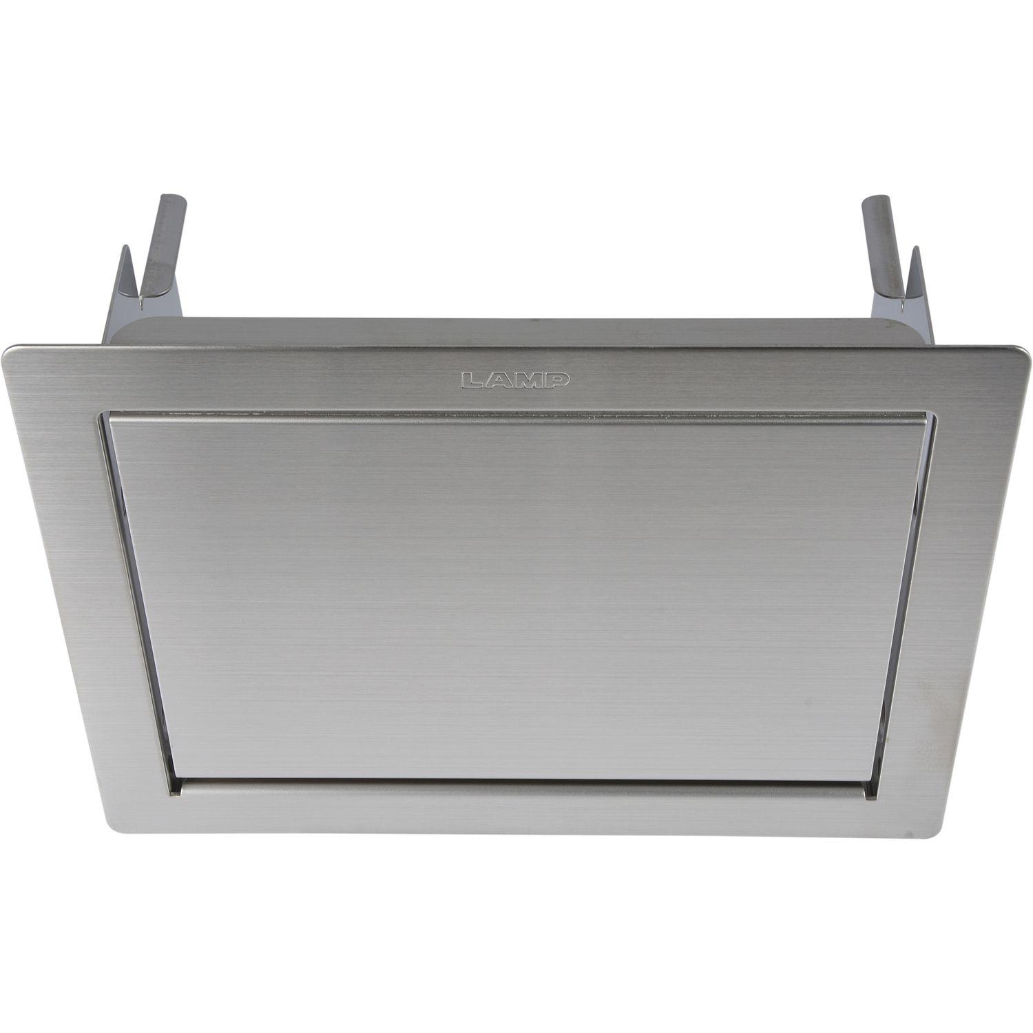 Lamp® Einwurfklappe gedämpft eckig 218 x 164 mm Edelstahl