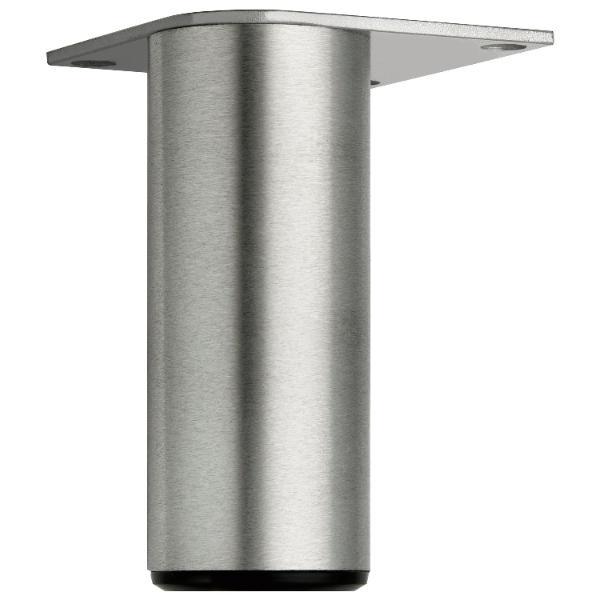 Dekorfuß Fuß fix, ø 40 mm, Länge 160 mm, Aluminium gebürstet